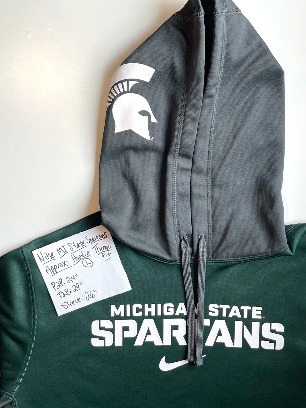 Nike Spartans Fleece Therma-Fit Hoodie - Tonal Graphic Pattern - Large